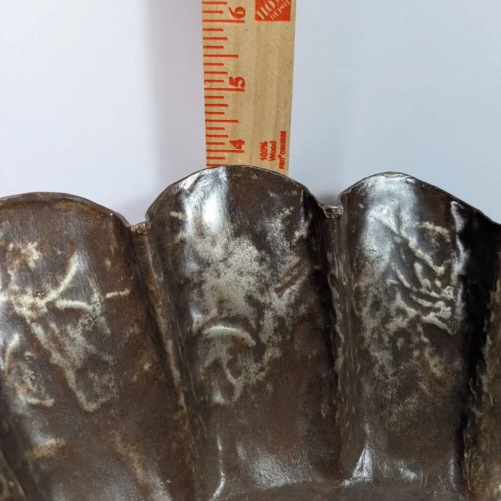 Sundance Fluted Metal Bowl, Upcycled Steel Drums, Industrial Design, Table Decor - Picture 7 of 7